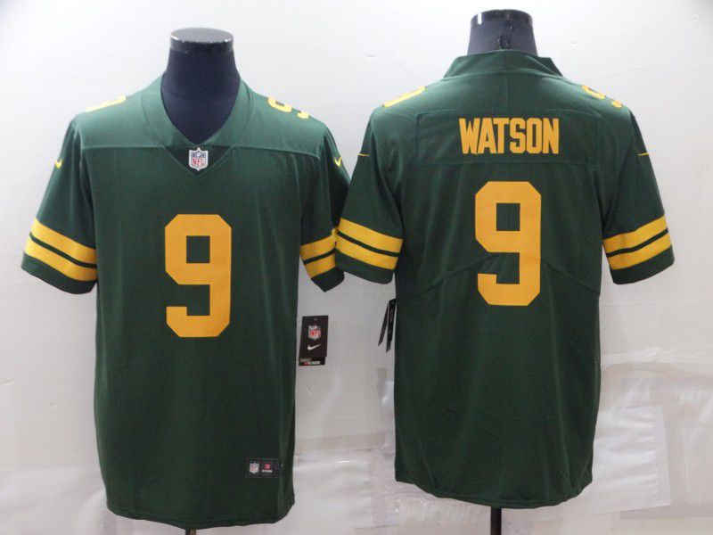 Men Green Bay Packers 9 Watson Green yellow New 2022 Nike Limited Vapor Untouchable NFL Jersey